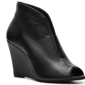 Peep-toe Wedge Bootie